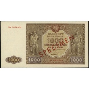 1.000 złotych 15.01.1946, seria Wb, numeracja 0000000, ...