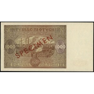 1.000 złotych 15.01.1946, seria Wb, numeracja 0000000, ...