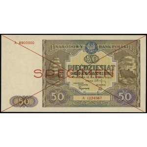 50 złotych 15.05.1946, seria A, numeracja 8900000 / 123...