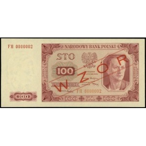 100 złotych 1.07.1948, seria FH, numeracja 0000002, obu...