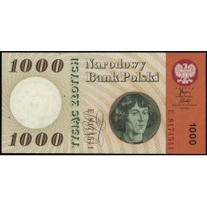 1.000 złotych 29.10.1965, seria E, numeracja 8174541, b...