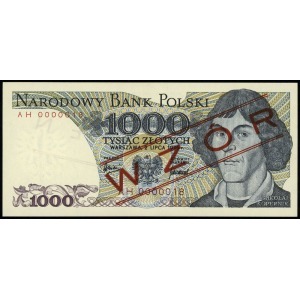 1.000 złotych 2.07.1975, seria AH, numeracja 0000018, c...