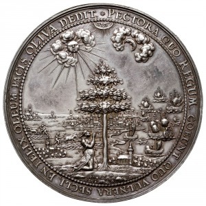 medal autorstwa J. Höhna sen. na Pokój w Oliwie 1660 r,...