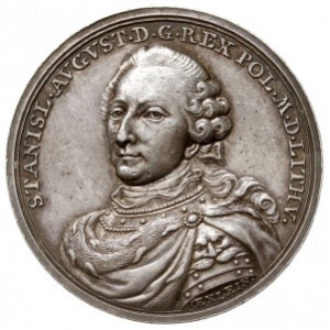 medal autorstwa J. L. Oexleina z 1768 roku wybity z oka...