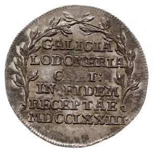 żeton z 1773 roku z okazji przyłączenia Galicji i Lodom...