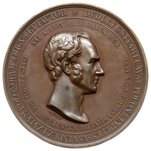 medal autorstwa A. Bovy’ego z 1859 r wybity staraniem K...