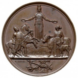 medal autorstwa G. Loos’a z 1868 roku wybity z okazji W...