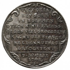 medal autorstwa Jerzego Wilhelma Kittel’a z 1747 roku w...
