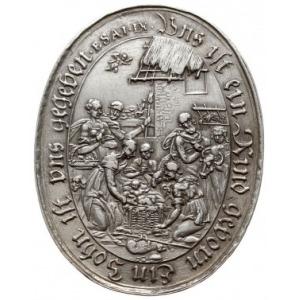 owalny medal autorstwa Sebastiana Dadlera z 1626 roku w...