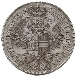 talar (tzw. Ausbeutetaler) 1758, Wiedeń, wybite ze sreb...