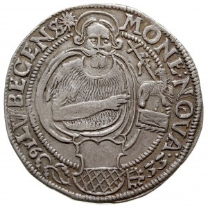 talar 1633, z tytulaturą Ferdynanda II i znakiem mennic...