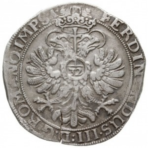 talar 1640, z tytulaturą Ferdynanda III, srebro 28.07 g...