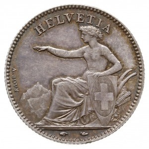 1 frank 1850 A, Paryż, HMZ 2-1203.a, piękny egzemplarz ...