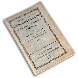 KOGEN- KRÓTKA TEORYA JEŻDŻENIA NA KONIU NA PYTANIA I ODPOWIEDZI ROZŁOŻONA wyd. 1828