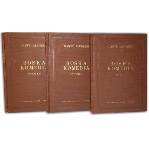 DANTE ALIGHIERI - BOSKA KOMEDIA t.1-3 (komplet w 3 wol.) wyd. 1947