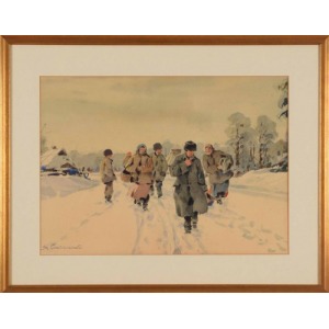 Gibinski Stanislaw (1882-1971) To the Market.