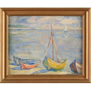 Ritter Maria (1899-1976) Boats in Gdynia.
