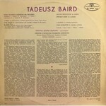 Tadeusz Baird - Epifania, Pieśni truwerów, 4 nowele (winyl)