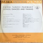 Musica Antiqua Polonica - Pieśni, tańce i padwany (winyl)