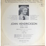 John Hendrickson, Kronika Konkursu (Fryderyk Chopin) (winyl)