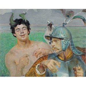 Malczewski Jacek, RYCERZ I FAUN, 1909