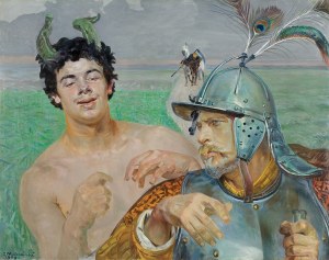 Malczewski Jacek, RYCERZ I FAUN, 1909