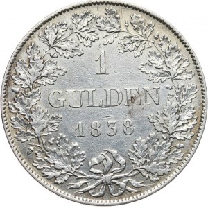 Niemcy, Nassau, Wilhelm 1816-1839, 1 gulden 1838, Wiesbaden