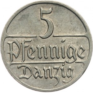Polska, Wolne Miasto Gdańsk 1920-1939, 5 fenigów 1928, Berlin