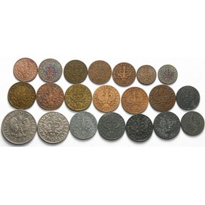 Polska, II Rzeczpospolita 1918-1938, zestaw drobnych monet obiegowych (2)