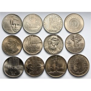 PRL 1944-1989, zestaw 12 monet w menniczym stanie