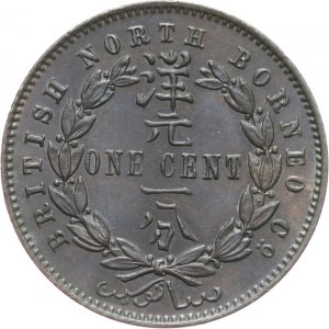 Północne Borneo Brytyjskie, 1 cent 1891 H, Heaton