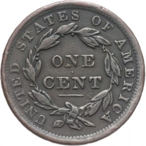 Stany Zjednoczone Ameryki, 1 cent 1838, CORONET CENT, Filadelfia