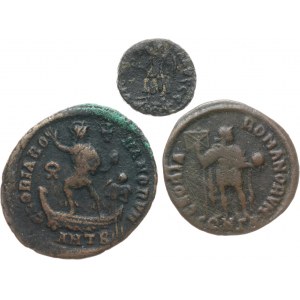Cesarstwo Rzymskie, Teodozjusz I 379-395, zestaw 3 brązów