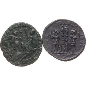 Cesarstwo Rzymskie, Konstancjusz II 324-361 jako cezar 316-337, zestaw 2 follisów