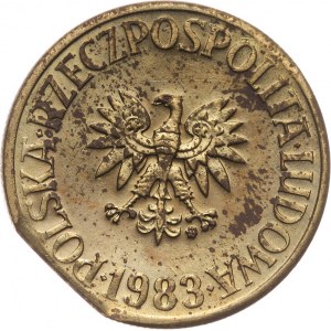 PRL 1944-1989, 5 złotych 1983, destrukt