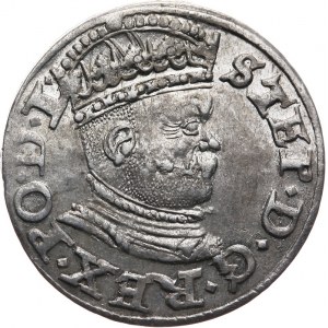 Polska, Stefan Batory 1576-1586, trojak 1586, Ryga.