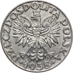 Polska, Generalna Gubernia 1939-1945, 50 groszy 1938, Warszawa, żelazo niklowane.
