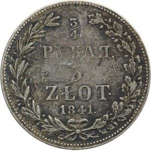 Zabór Rosyjski, Mikołaj I 1825-1855, 3/4 rubla/5 złotych 1841, Warszawa.