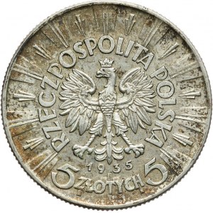 Polska, II Rzeczpospolita 1918-1939, 5 złotych Piłsudski 1935, Warszawa.