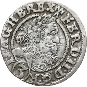 Śląsk, Ferdynand II 1619-1637, 3 krajcary 1629 HR, Wrocław.