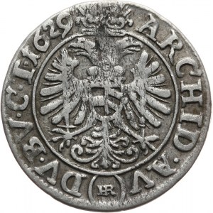 Śląsk, Ferdynand II 1619-1637, 3 krajcary 1629 HR, Wrocław.