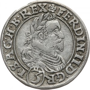 Śląsk, Ferdynand II 1619-1637, 3 krajcary 1625 H R, Wrocław.