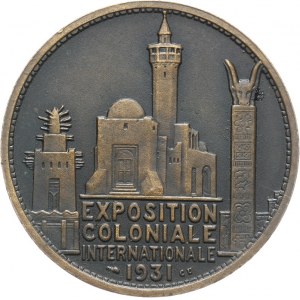 Francja, Paryż 1931 medal z wystawy kolonialnej, syg.Desvignes