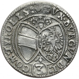 Austria, Ferdynand Karol 1632 - 1662, 3 krajcary 1638, Hall.