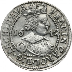 Austria, Ferdynand Karol 1632 - 1662, 3 krajcary 1642, Hall.