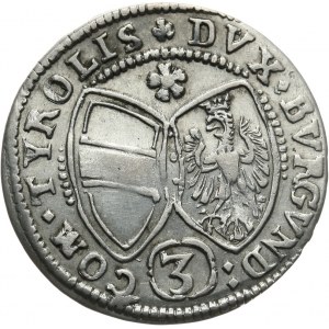 Austria, Ferdynand Karol 1632 - 1662, 3 krajcary 1642, Hall.