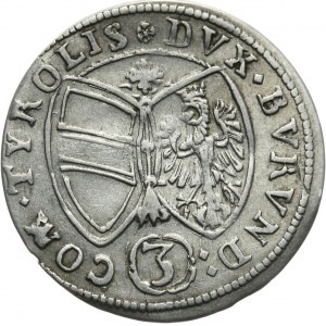 Austria, Ferdynand Karol 1632 - 1662, 3 krajcary 1647, Hall.