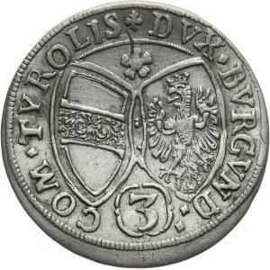 Austria, Ferdynand Karol 1632 - 1662, 3 krajcary 1659, Hall.