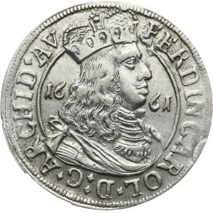 Austria, Ferdynand Karol 1632 - 1662, 3 krajcary 1661, Hall.