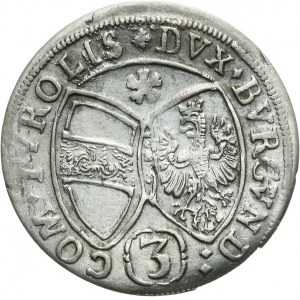 Austria, Ferdynand Karol 1632 - 1662, 3 krajcary 1661, Hall.